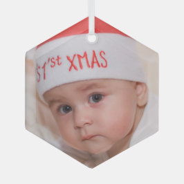 Schönes Glas Foto Weihnachtsschmuck