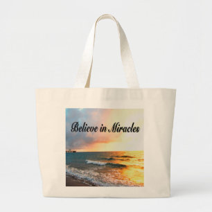 SCHÖNES GLAUBEN IN MIRACLES SUNRISE DESIGN JUMBO STOFFBEUTEL