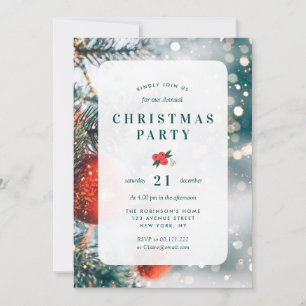 Schönes Glitzern Modernes Weihnachtsfest Party Einladung