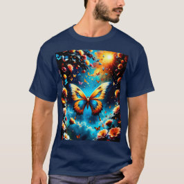 Schönes Golden Butterfly Design T-Shirt