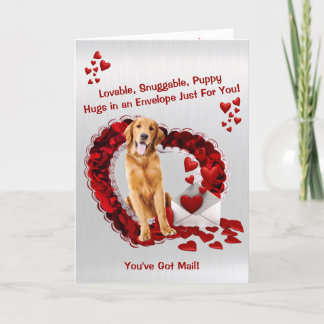 Schönes golden retriever - Sie haben Post! Feiertagskarte