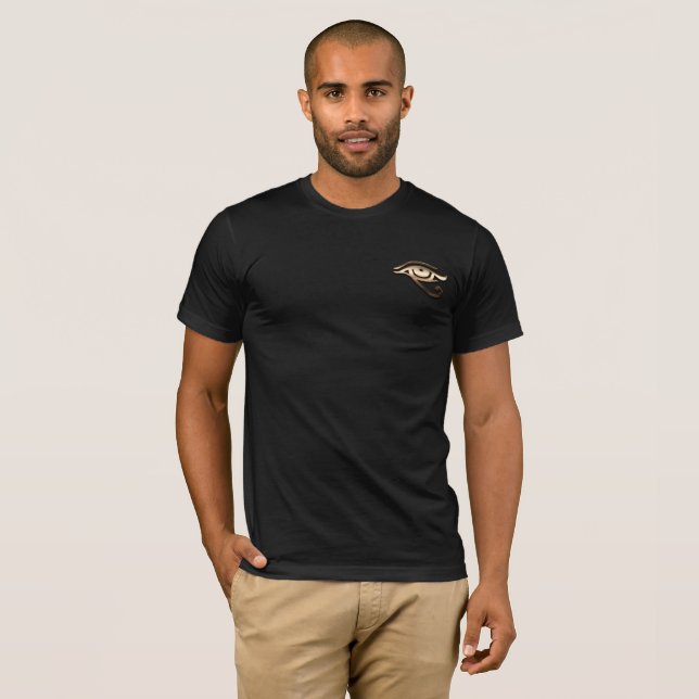 Schönes goldenes Auge des Horuszeichens T-Shirt (Vorne ganz)