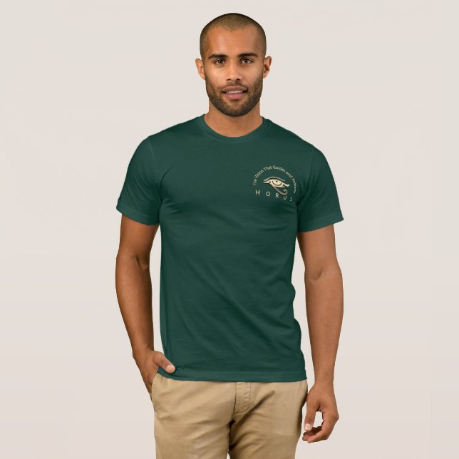 Schönes goldenes Auge des Horuszeichens T-Shirt (Vorne ganz)