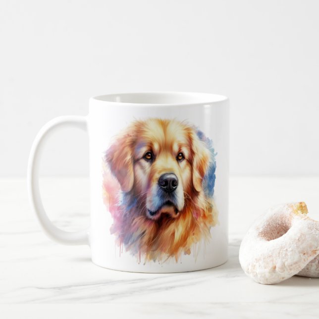 Schönes Goldenes Retriever im Wasser Kaffeetasse (Mit Donut)