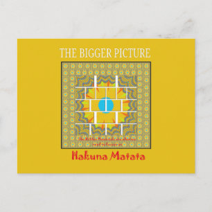 Schönes, goldgelb phantastisches Grafikdesign Postkarte