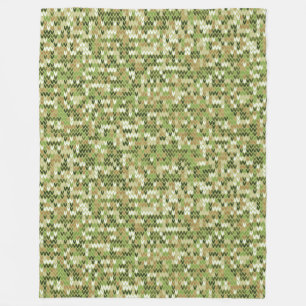 Schönes grandioses Strick in grüner Olivenfarbe Fleecedecke