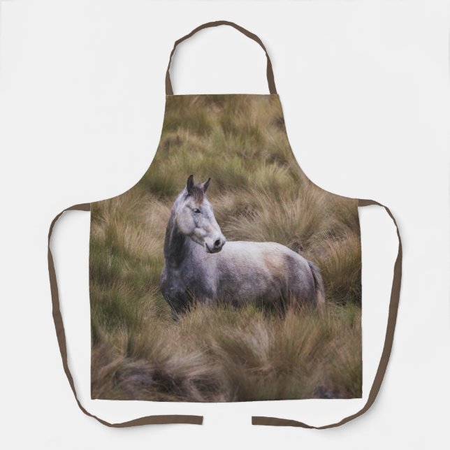 Schönes graues, farbiges Pferd Schürze (Vorderseite)