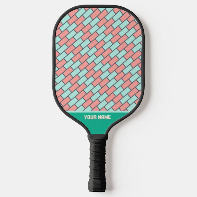 Schönes Green Pink Brick Pro Pickleball Paddel Pickleball Schläger (Rückseite)