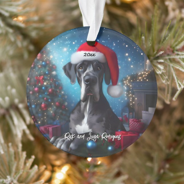 Schönes großes Tor mit Weihnachtsmannmütze Ornament (Baum)