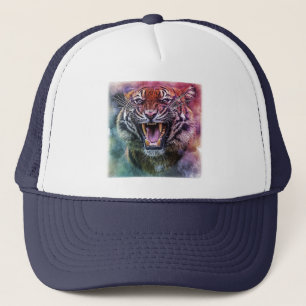 Schönes Growling Bengalisch Tiger Face Foto Truckerkappe