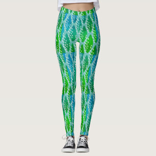 Schönes grün-blaues Muster Leggings