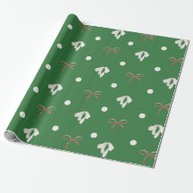 Schönes grünes Weihnachtsbow-Wrapping Paper