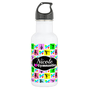 SCHÖNES GYMNASTICS-BUTTERFLY-DESIGN EDELSTAHLFLASCHE