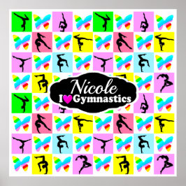 SCHÖNES GYMNASTICS-BUTTERFLY-DESIGN POSTER