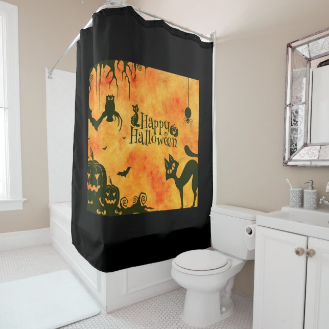 Schönes Halloween-Duschvorhang-Dekor Duschvorhang (Beispiel)