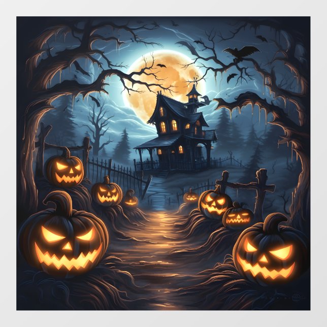 Schönes Halloween Night Window Cling Fensteraufkleber (Blatt)