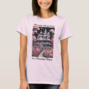 Schönes Halloween-Spuk Haus T-Shirt