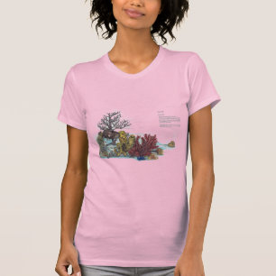 Schönes handbemaltes Korallenriff unter Wasser T-Shirt
