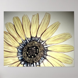 Schönes handgezeichnetes Blume Design Poster