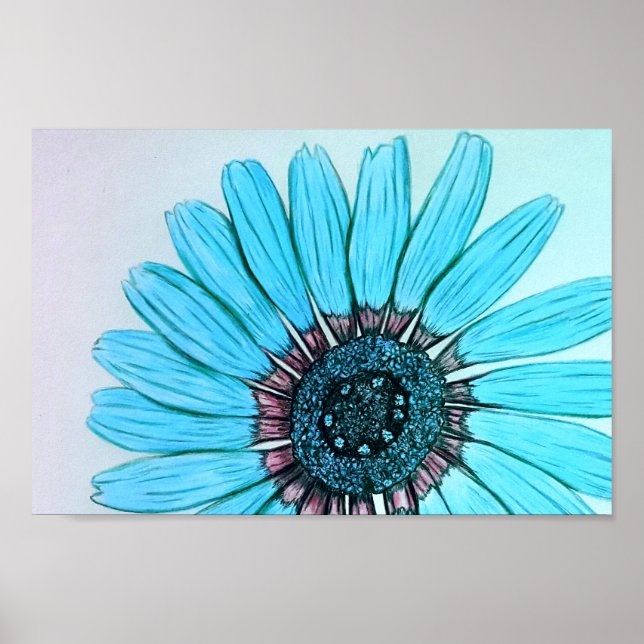 Schönes handgezeichnetes Blume Design Poster (Vorne)