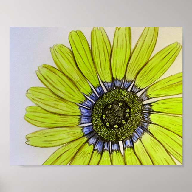 Schönes handgezeichnetes Blume Design Poster (Vorne)