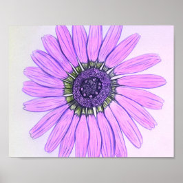 Schönes handgezeichnetes Blume Design Poster