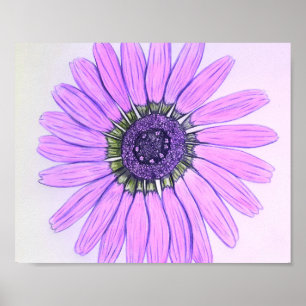 Schönes handgezeichnetes Blume Design Poster