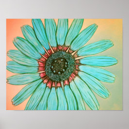 Schönes Handgezeichnetes Blume Poster