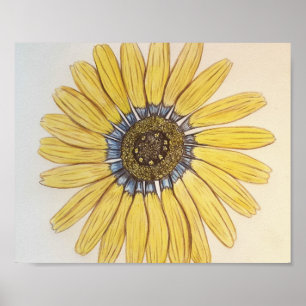 Schönes handgezeichnetes Blume Poster