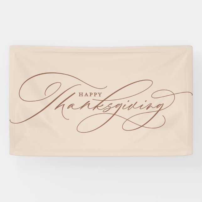 Schönes Happy-Thanksgiving-Manuskript Banner (Horizontal)