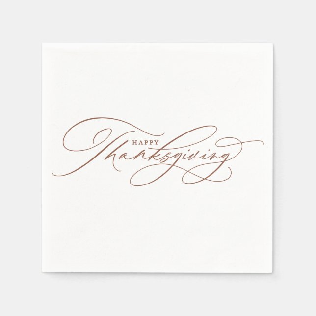Schönes Happy-Thanksgiving-Manuskript Serviette (Vorderseite)