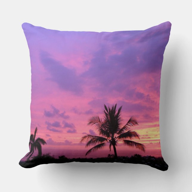 Schönes Hawaiianisches Sonnenuntergang-Kissen Kissen (Vorderseite)
