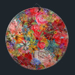 Schönes, helles, Abstraktes Blumenmuster Dartscheibe<br><div class="desc">Dieses farbenfrohe,  große,  abstrakte Blumenmuster mit einer subtilen,  grungenhaften Textur wird jedem gefallen,  der das trendige Granny-Chic,  Großmillenniveau nach Mode und Wohngestaltung sucht. Dieses moderne,  floralwiederholen Muster ist auch das perfekte Geschenk für Ihren Lieblingsnaturliebhaber.</div>