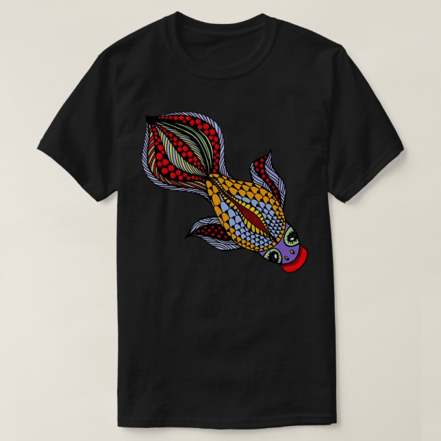 schönes, helles Goldfischdesign T-Shirt (Design vorne)