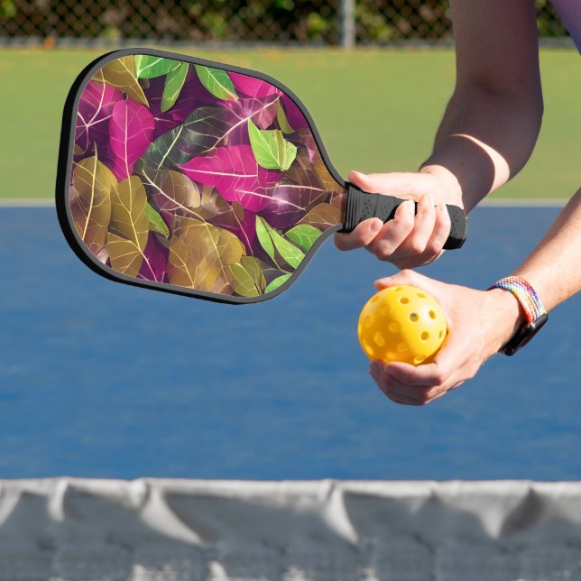 Schönes Herbstlaub-Muster im Herbst Pickleball Schläger (InSitu)