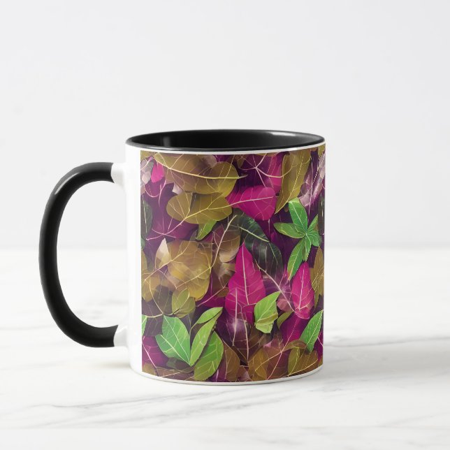 Schönes Herbstlaub-Muster im Herbst Tasse (Links)