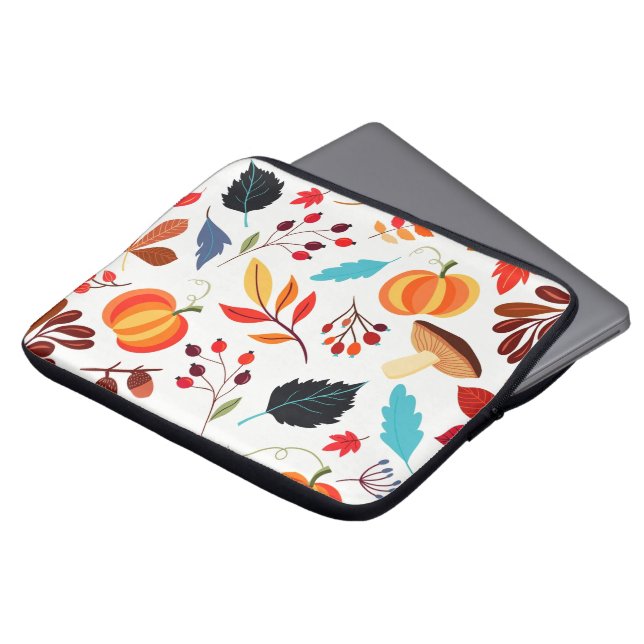 Schönes Herbstmuster Laptopschutzhülle (Vorne Oben)