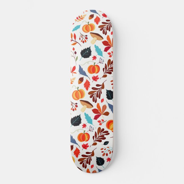 Schönes Herbstmuster - Skateboard (Vorderseite)