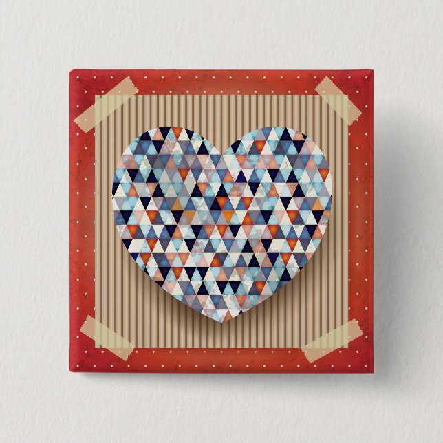 Schönes Herz Button (Vorderseite)