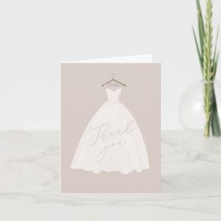 Schönes Hochzeitskleid Bridal vielen Dank Karte