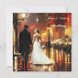 Schönes Hochzeitskleid Tuxedo Einladung