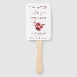 Schönes Hochzeitsprogramm für Wasserfarben Blume Fächer