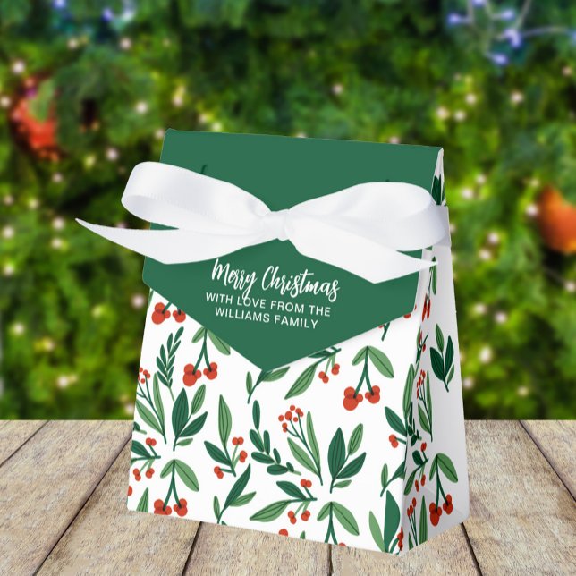 Schönes Holly Berry Botanisches Weihnachtsfest Par Geschenkschachtel (Von Creator hochgeladen)