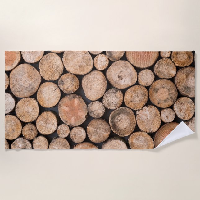 schönes Holz Strandtuch (Vorderseite)