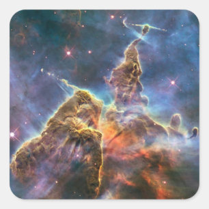 Schönes Hubble-Image-Aufkleber-Set Quadratischer Aufkleber