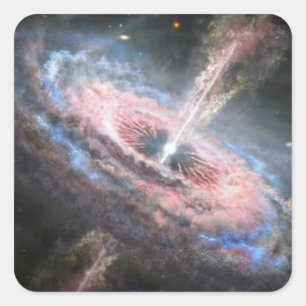 Schönes Hubble-Image-Aufkleber-Set Quadratischer Aufkleber