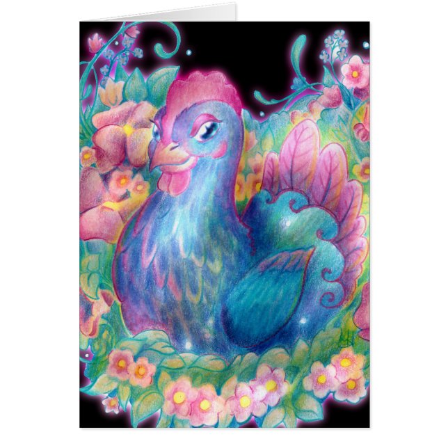 Schönes Huhn und Blume (Vorne)