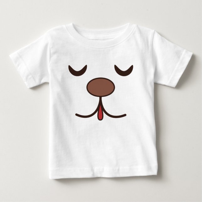 Schönes Hundegesicht weiß Baby T-shirt (Vorderseite)