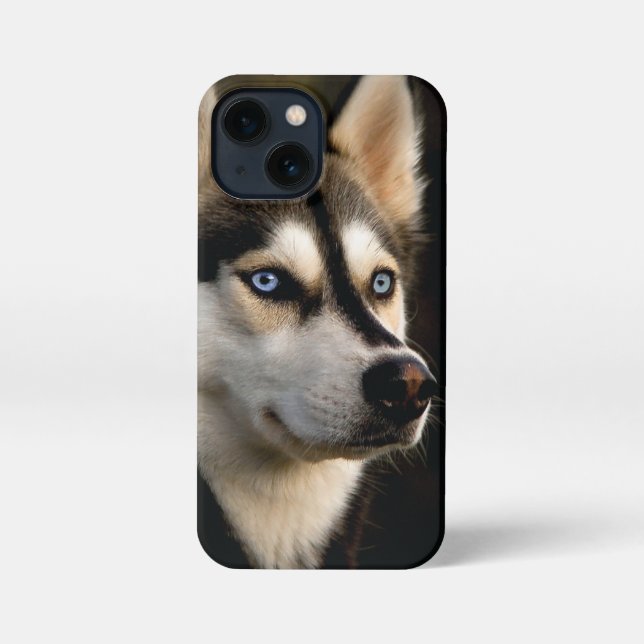 Schönes Husky Throw Kissen iPhone 13 Mini Hülle (Rückseite)