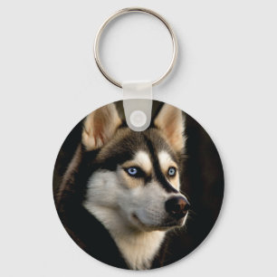 Schönes Husky Throw Kissen Schlüsselanhänger